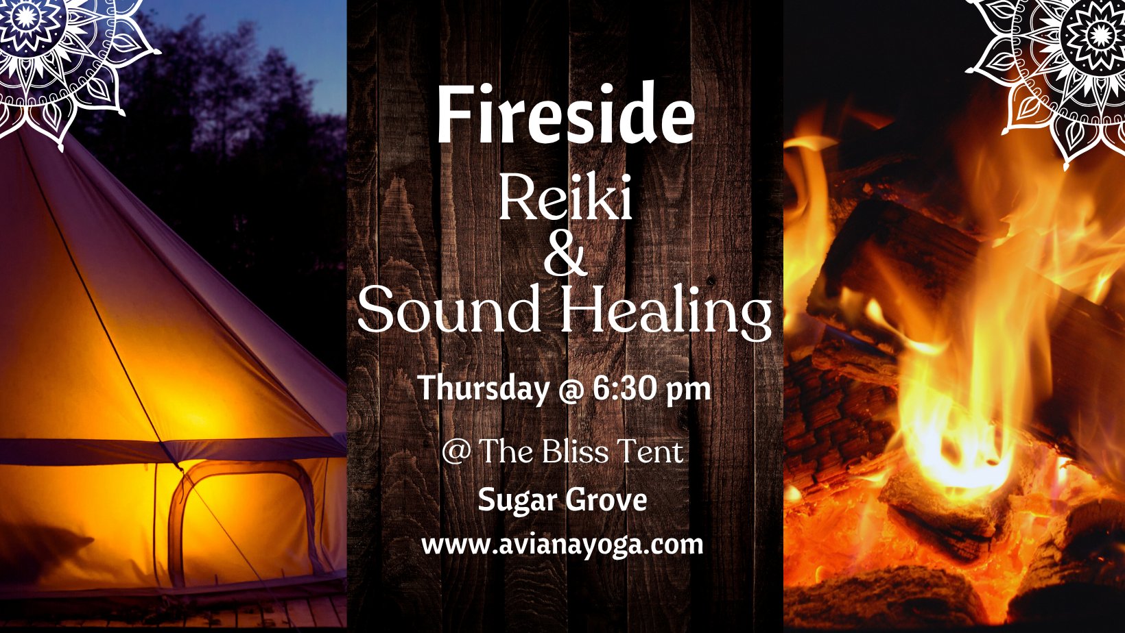 Fireside Reiki & Sound Healing in the Bliss Tent